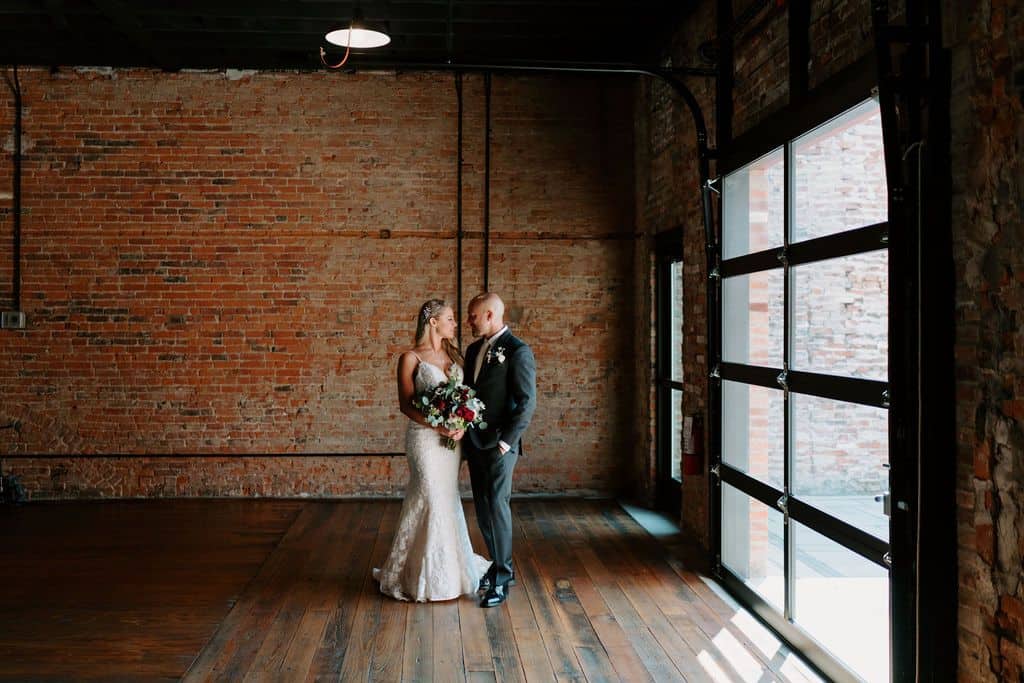 The rustic charm of the Brickyard on Main matches any barn for weddings near me